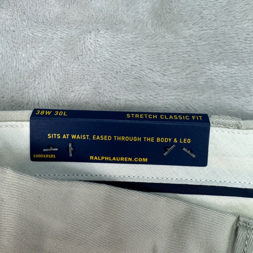 Polo Ralph Lauren Chino Pants Men 40x30 Tan Straight Stretch Classic New Preppy - Picture 6 of 13